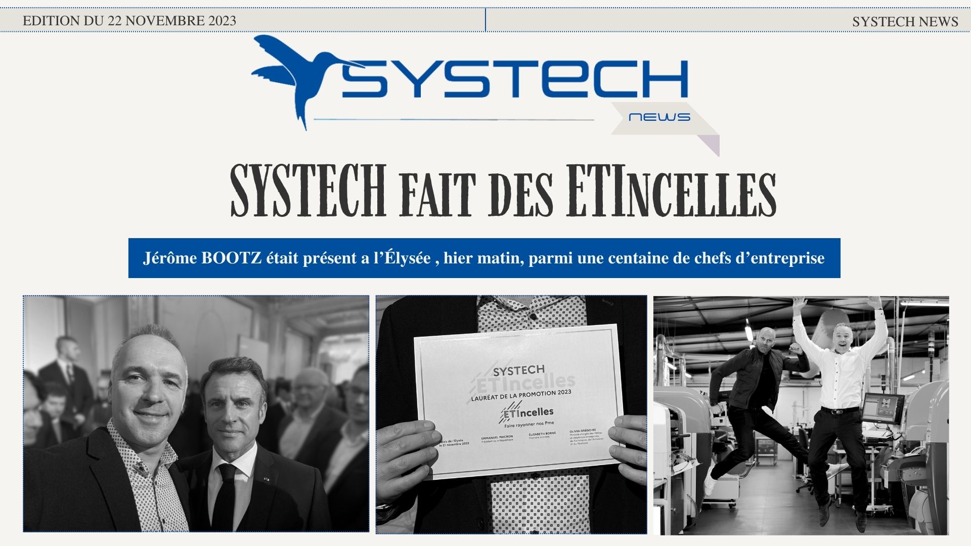  Systech Lauréat du programme ETIncelles